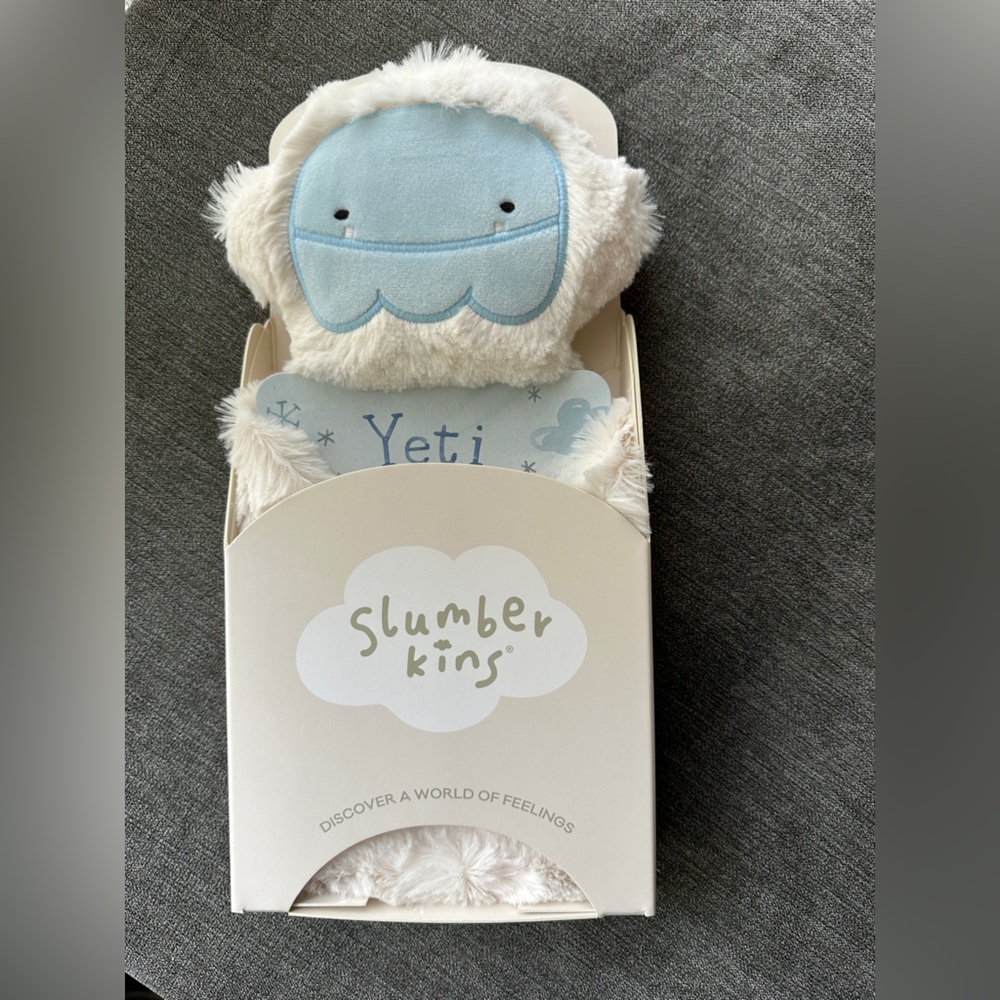 Slumberkins Yeti Snuggler in Ivory with Affirmation Card